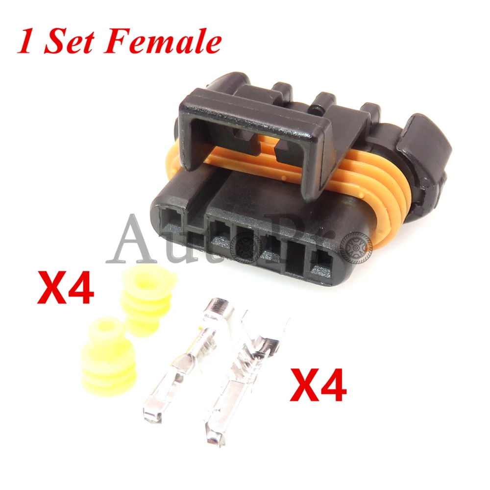 

1 комплект 4 отверстия 12162144 12162102 автомобильный проводной разъем автомобильный кислородный датчик пластиковый корпус водонепроницаемый разъем