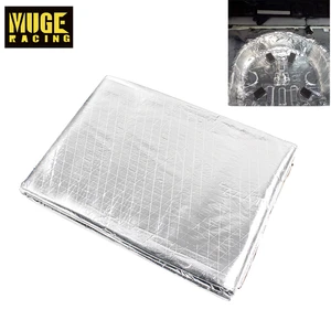 1pcs Car Hood Engine Firewall Heat Mat Deadener Sound Insulation Deadening 140cm x100cm Material Aluminum Foil Sticker RS-ENL009
