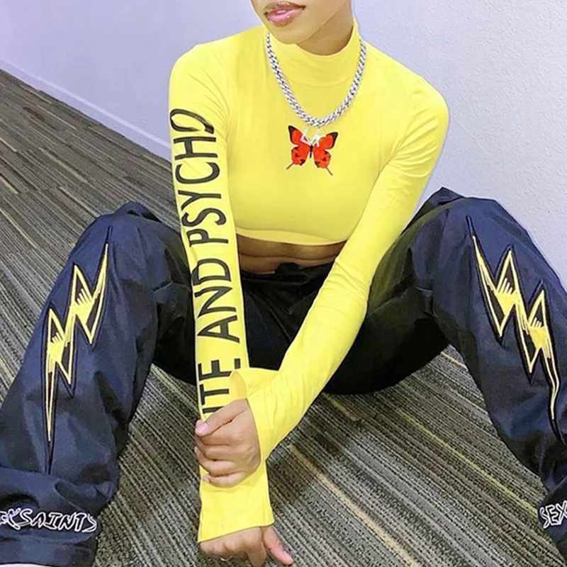 

Женская Базовая Блузка с ложным воротником и графическим принтом