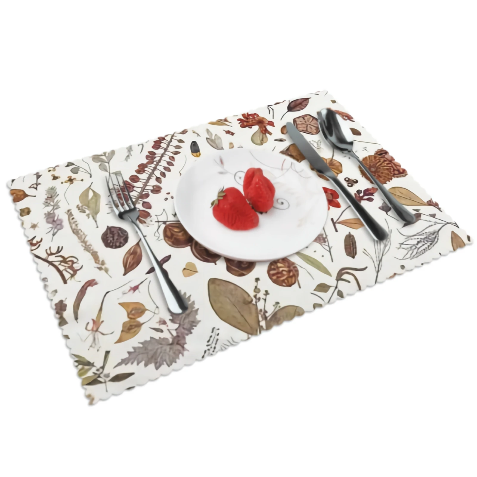 

Leaves Placemats for Dining Table 12 x 18 inches Heat Resistant Table Placemats Set of 4 for Kitchen Dining Table