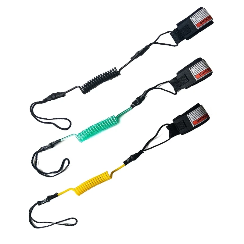 

Surfing Leashes Coiled Surfboard Ankle Strap Surfing Paddle Board Hand Rope H8WC