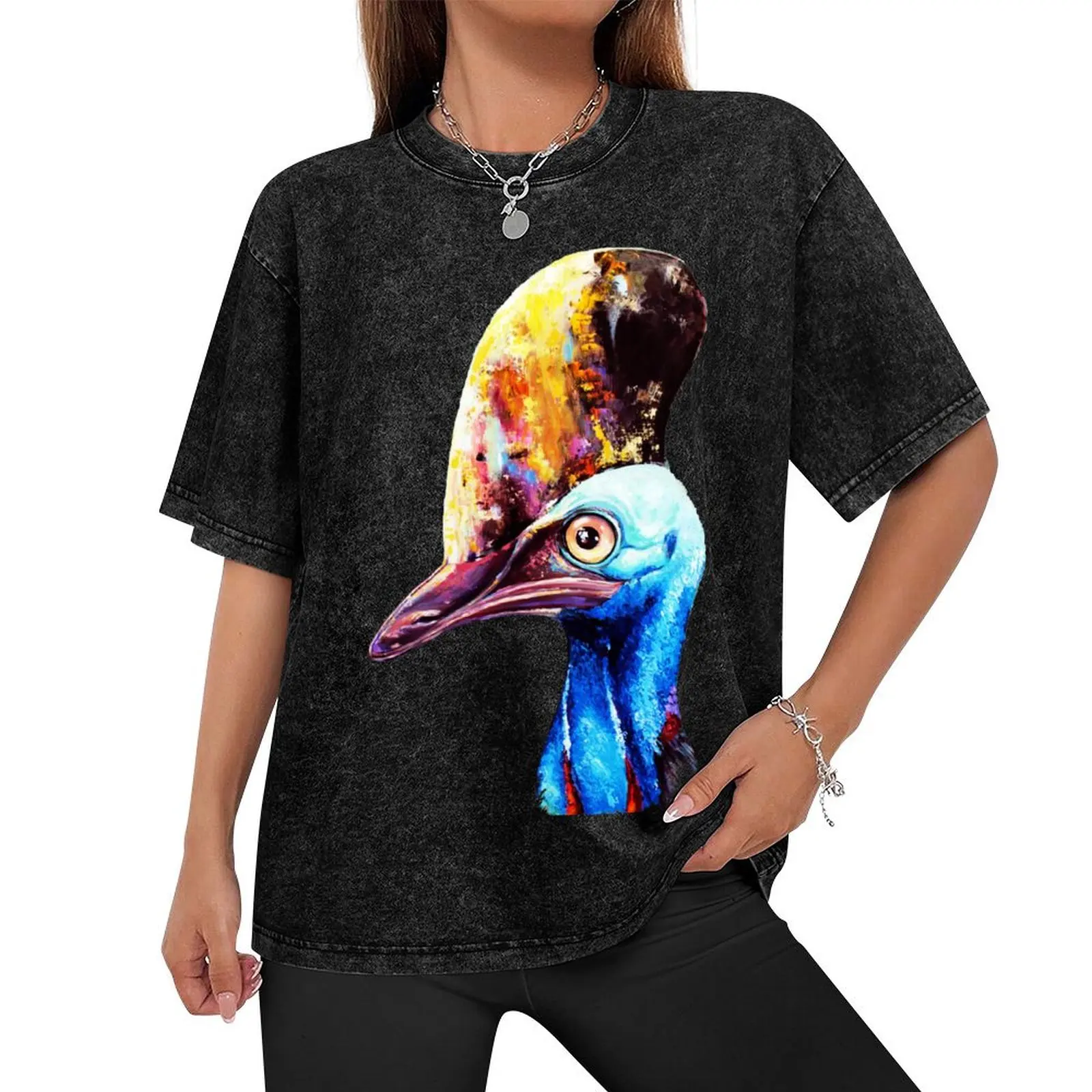 Футболка Cassowary футболки большого размера мешковатые рубашки мужская одежда