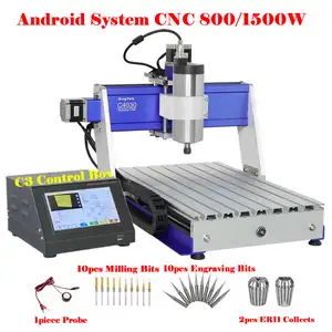 Фрезерный станок с 3 Осями для печатных плат, фрезерный станок с ЧПУ 4030 C, металлический фрезерный станок, сенсорный экран, автономный контроллер, гравировка, поддержка Wi-Fi