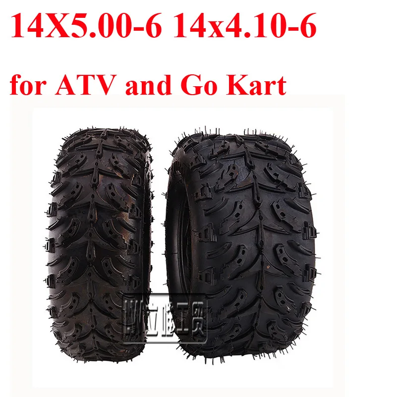 

14 Inch Road Tubeless Tire 14X5.00-6 14x4.10-6 Tyre for Fuel Electric 4 Racing Wheels Buggy Karting Car ATV QUAD Go kart Parts