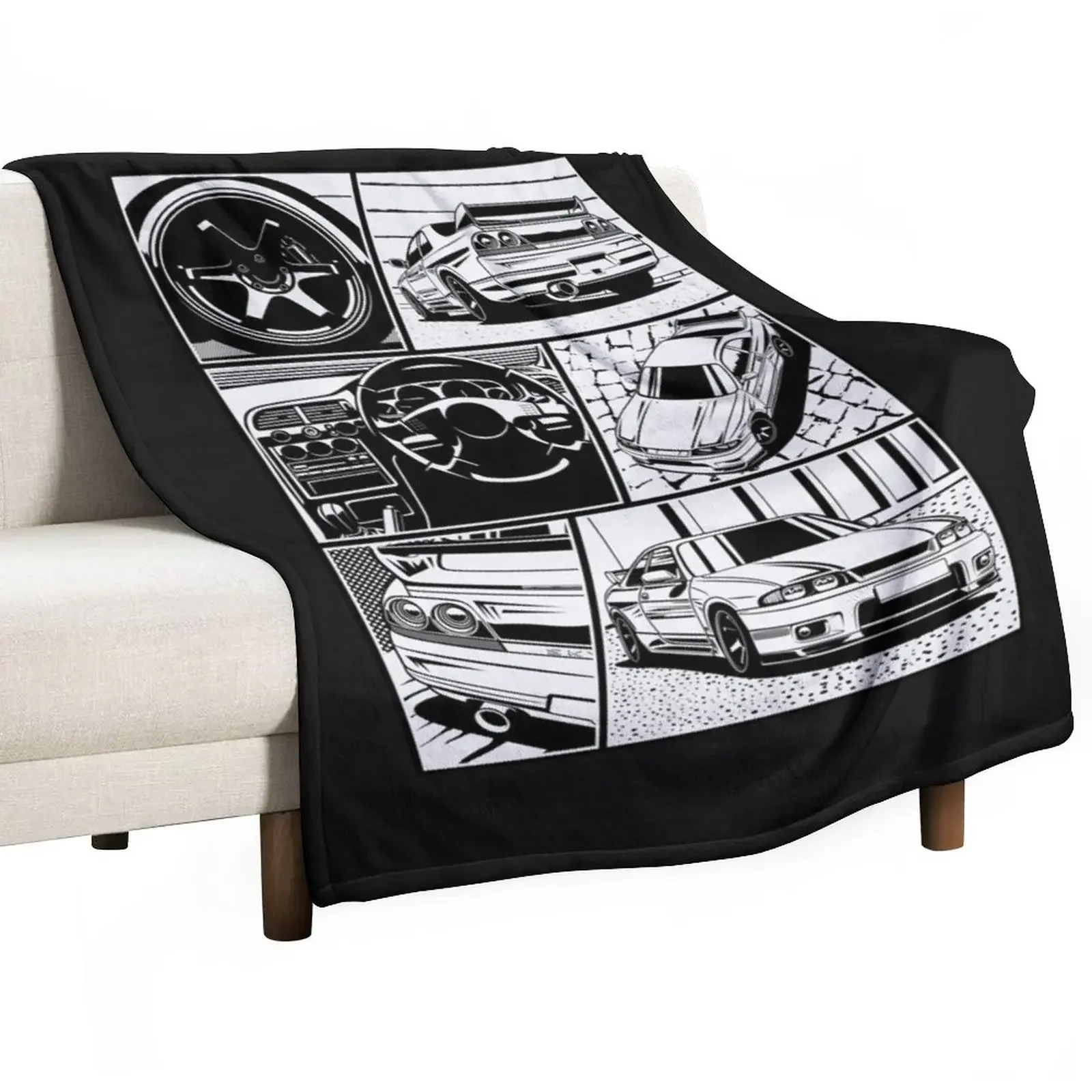 DMNTeestore Skyline R33 GTR. Детали набивное одеяло для дивана