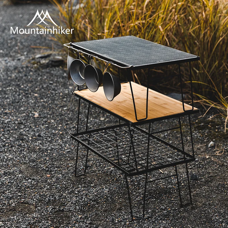 

Mountain of Outdoors New Camping Camping Picnic Self-Driving Portable Folding Coloured Steel Mesh Table