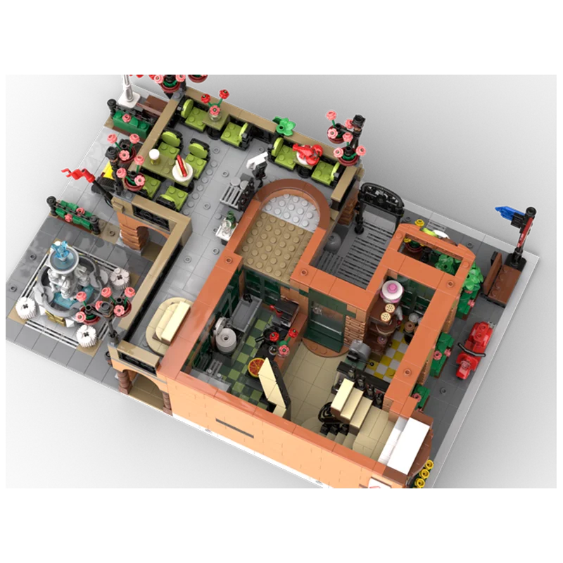 4552 шт. Детский конструктор MOC Сад дворец ресторан дом улица