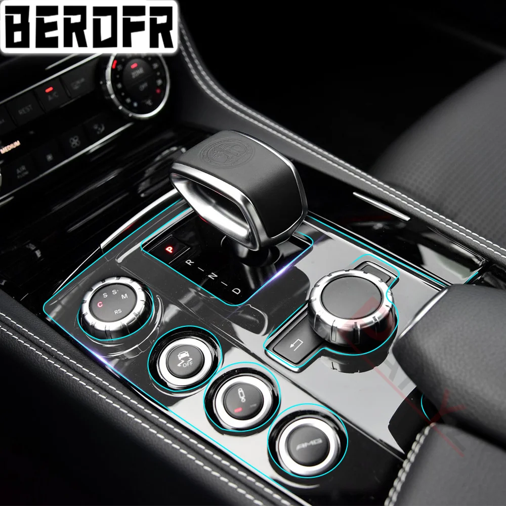 

Стайлинг автомобиля Центральная контрольная консоль приборная панель переключения передач защитная пленка наклейка для Mercedes Benz AMG CLS 63 аксессуары