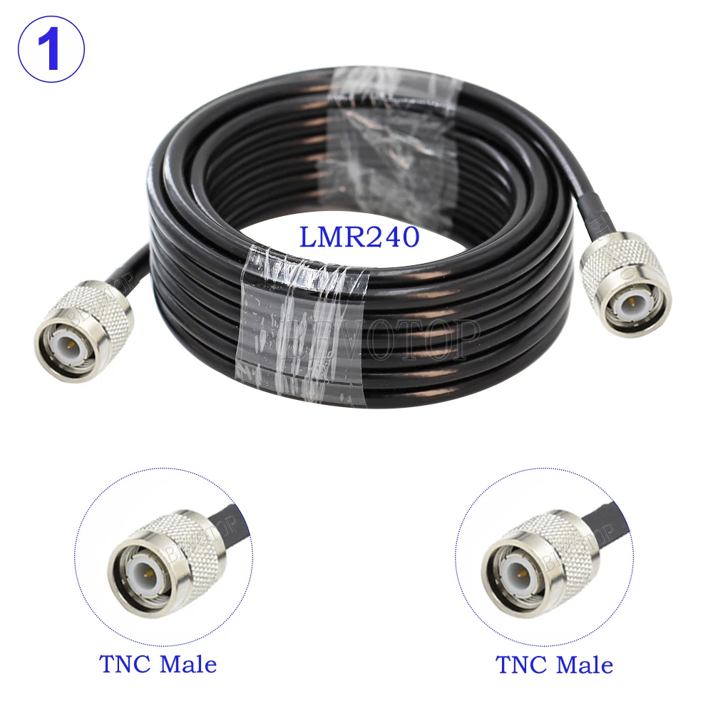 

LMR240 Разъем TNC «папа» — «папа» TNC «папа» / «мама» Кабель LMR-240 Косичка с низкими потерями 50 Ом РЧ-коаксиальный удлинитель Перемычка 15 СМ-30 М