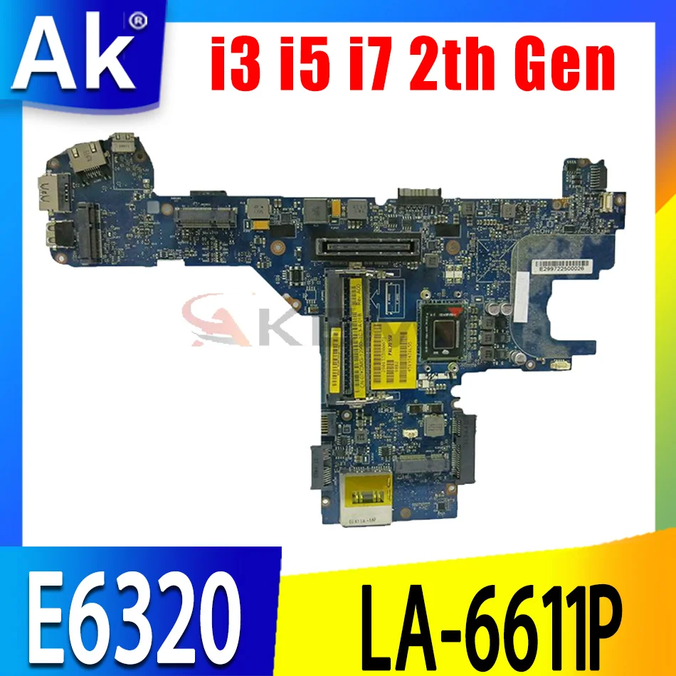 

For DELL Latitude E6320 Laptop Motherboard 0YN6MH 0TXVMX LA-6611P DDR3 Notebook Mainboard w/ i3-2330M i5-2520M I7-2640M CPU