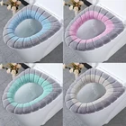 Зимний Мягкий моющийся коврик для унитаза с ручкой