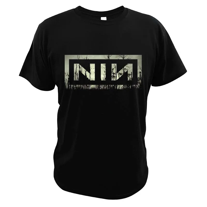 Футболки Nine Inch Nails-T in American Industrial рок-группы, хипстерская уличная одежда премиум-класса, летняя одежда из чистого хлопка для мужчин, европейск...