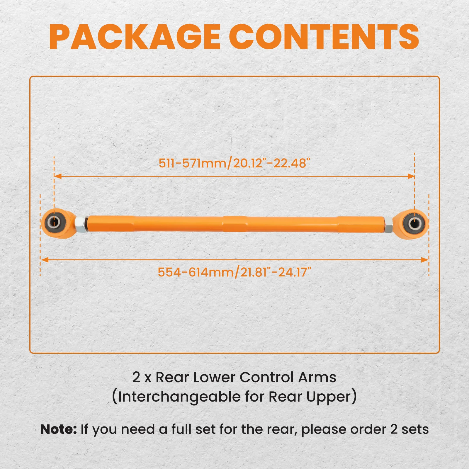 2x комплект регулируемых задних нижних рычагов развала для MINI Cooper R53 R55 R56 R57 R58 R59