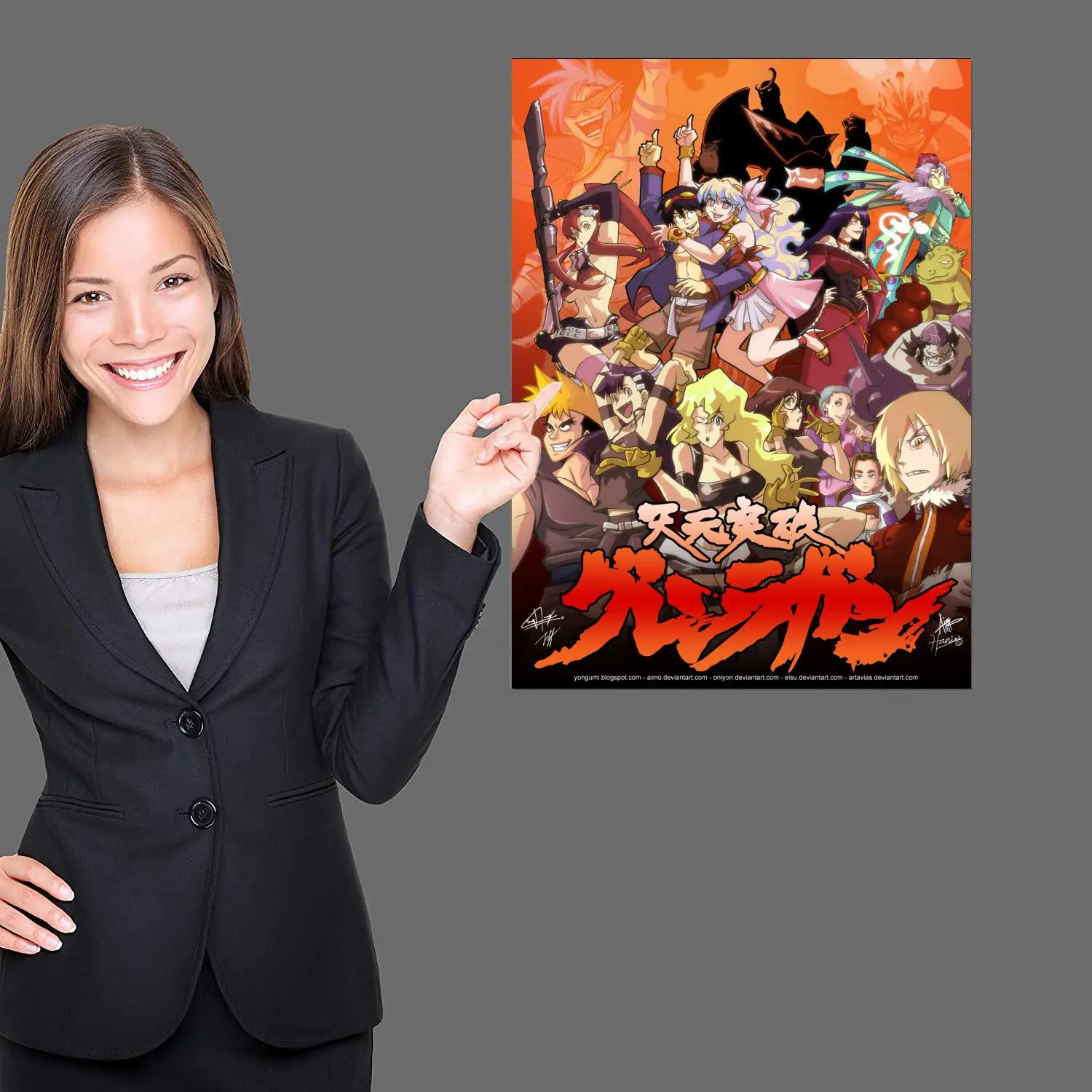 Декоративный художественный плакат Gurren Lagann настенный персонализированный