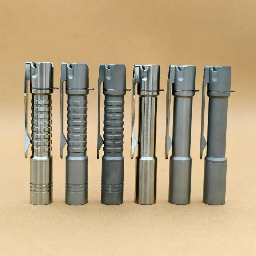 Фото Фонарь ReyLight MK3 Pineapple Mini Ti, EDC-фонарик ​ Светодиодные фонари Nichia 519a R9080 с перезаряжаемой батареей 10440 №2