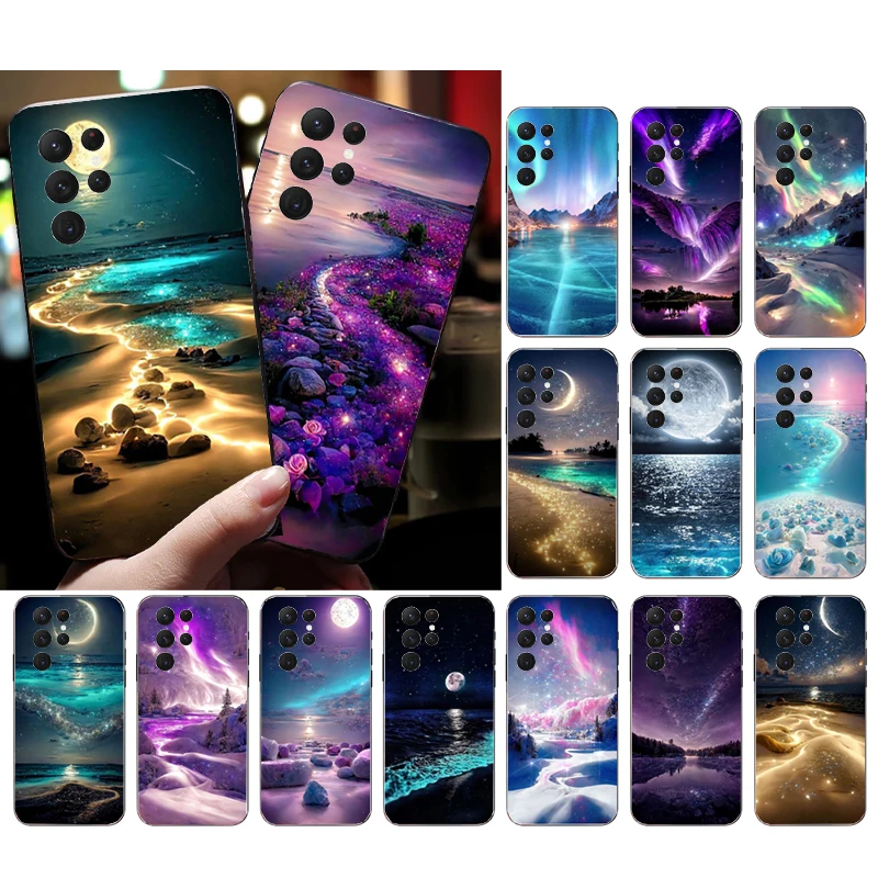 

Night Sky Moon Aesthetic Phone Case for Samsung Galaxy S23 S22 S21 S20 Ultra S20 S22 S21 S10E S20FE Note 10Plus 20 Ultra Funda