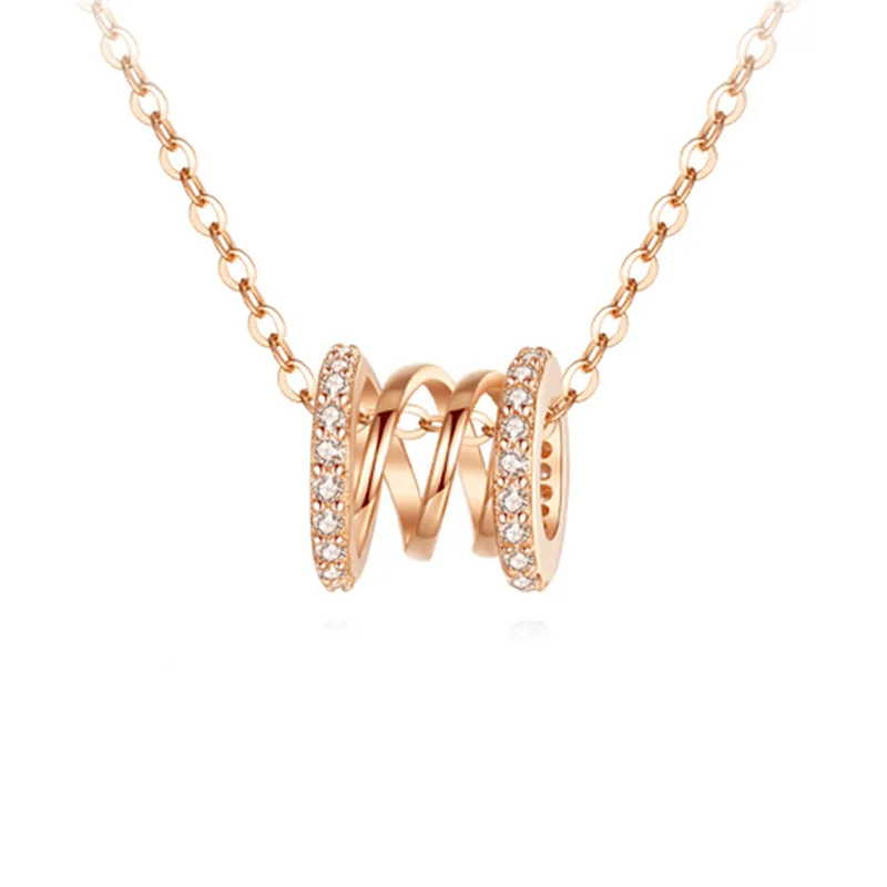 

Цепочка женская из серебра 925 пробы с кулоном под розовое золото