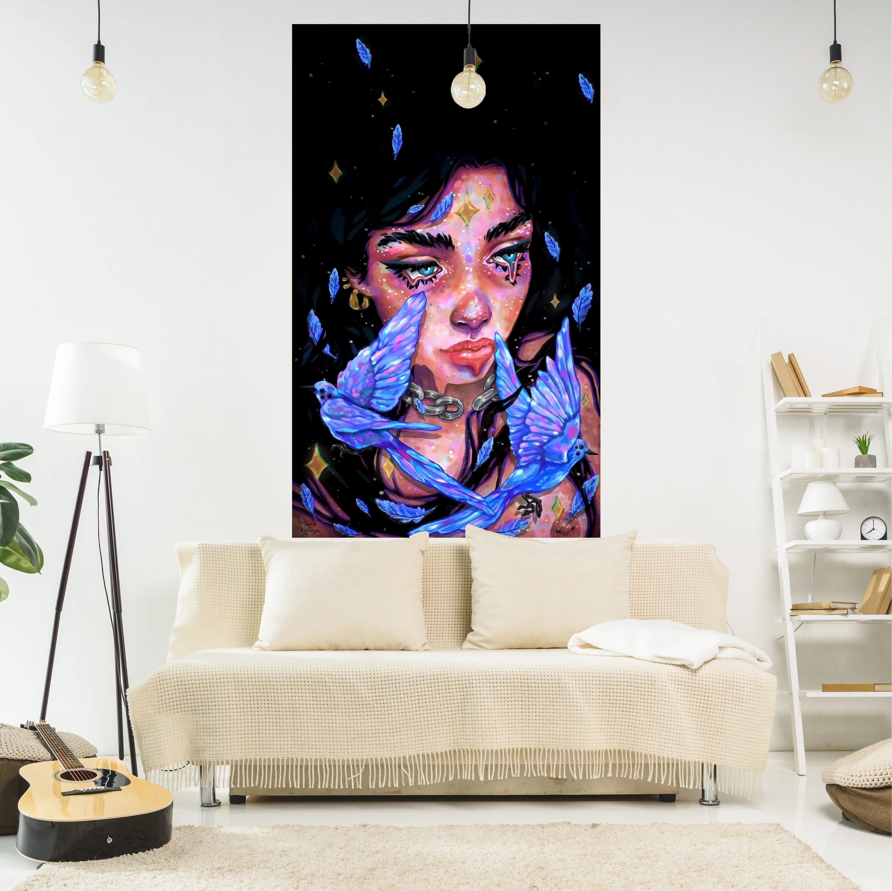 

XxDeco Kawaii Anime Girl Tapestry Creative Painting Printed Hippie Wall Hanging Carpets Bedroom Or Home Decoration Sofa Blanket