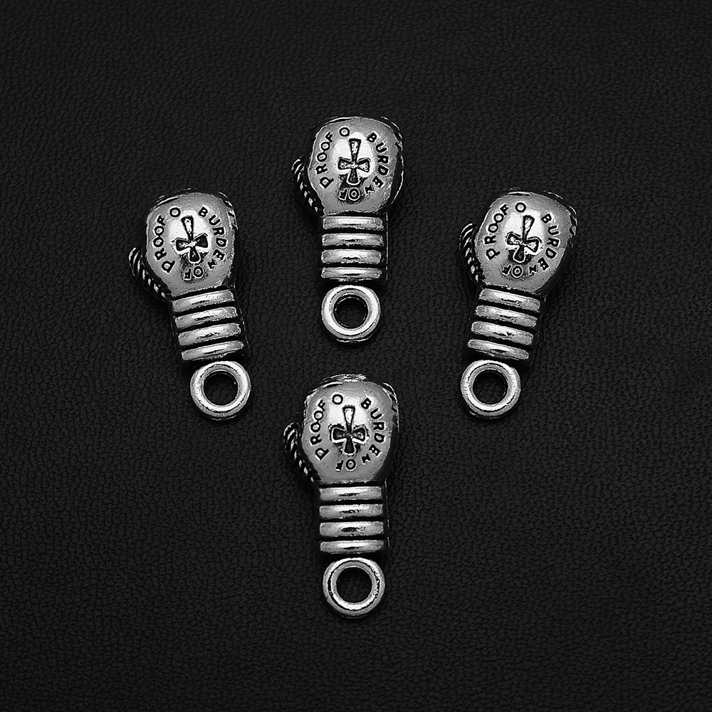 

5pcs/Lots 11x21mm Antique Silver Plated Boxing Gloves Charms Burden Of Proof Cross Pendants For Diy Jewelery Accessories Crafts