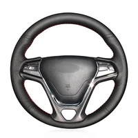 diy custom black artificial leather steering wheel cover for chery arrizo 5