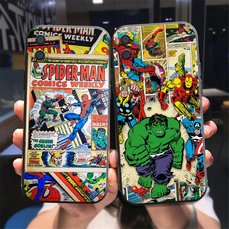 

Marvel Comics Logo Phone Case For Samsung Galaxy M11 M12 M10 M20 M22 M30 M32 M51 Black Silicone Cover Soft Liquid Silicon Coque
