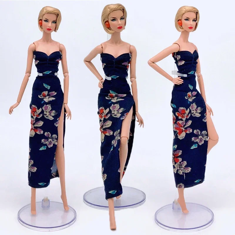 Фото Аксессуары для кукол BJD 1/6, одежда для Барби, наряды, кружевное платье с цветочным узором, рубашка, юбка, праздничное платье принцессы, аксессуары для кукол 11,5 дюймов №3