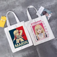 marin anime japan my dress up darling harajuku manga handbags shoulder bags casual shopping girls handbag women tote canvas bag