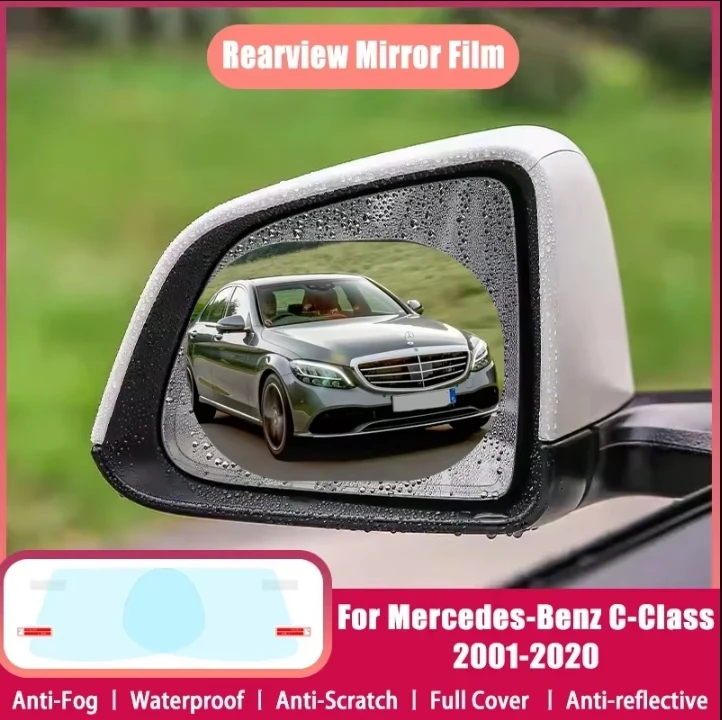 Фото Полное покрытие, защитная противотуманная пленка для Mercedes-Benz C-Class W203 W204 W205, автомобильное зеркало заднего вида, водонепроницаемые аксессуары от дождя №1