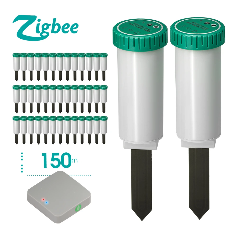 Smart Zigbee WiFi-compatible Soil Humidity Temperature Sensor Monitor Waterproof Wireless Greenhouse Indoor Outdoor Plant Tester