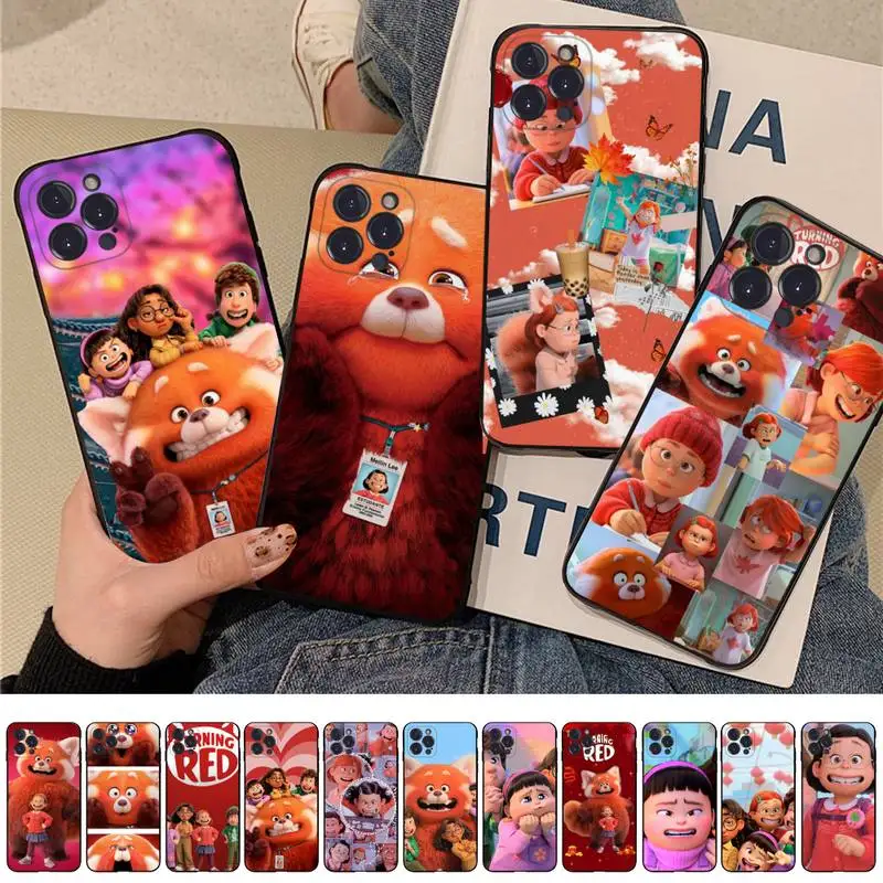 

Disney turning red Phone Case Silicone Soft for iphone 14 13 12 11 Pro Mini XS MAX 8 7 6 Plus X XS XR Cover