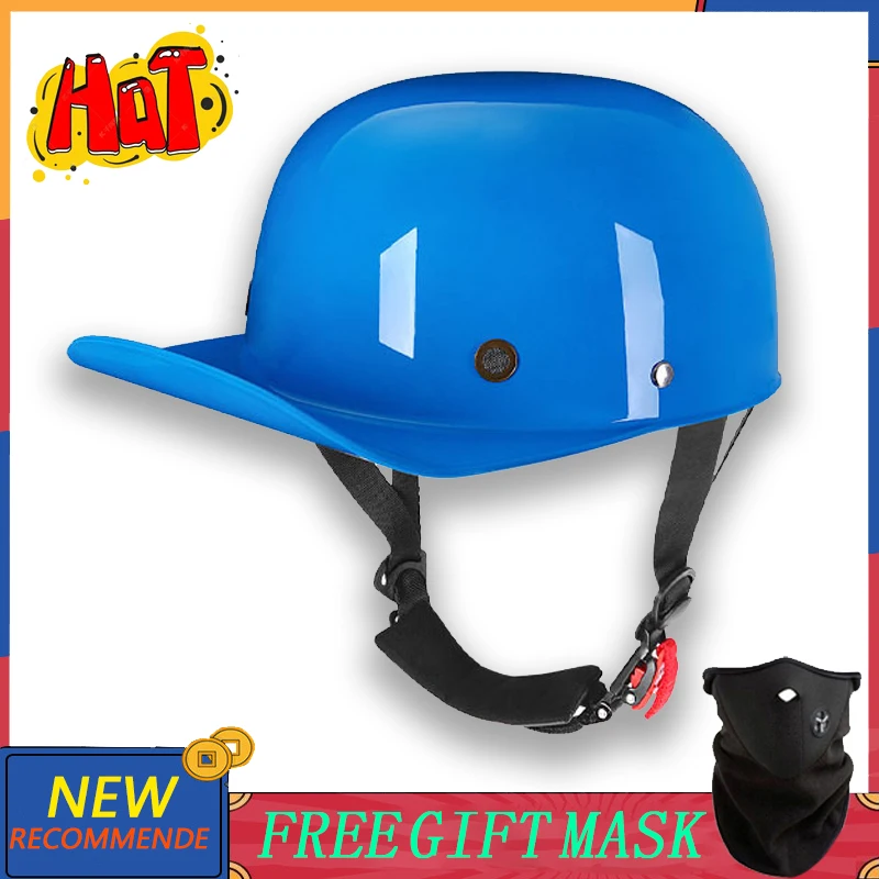 

Baseball Cap Motorcycle Helmet Men Women Retro Vintage Biker Scooter Half Face Helmet Moto Casco Capacetes Motorbike Helmet DOT