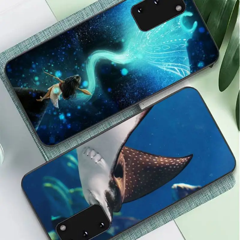 

FHNBLJ Animal Manta Ray Phone Case for Samsung A51 A30s A52 A71 A12 for Huawei Honor 10i for OPPO vivo Y11 cover