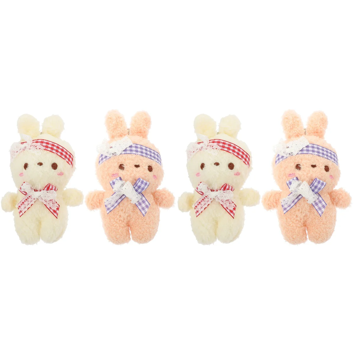 

Plush Rabbit Keychain Ornament Bag Cartoon Pendant Decorative Bunny Ring Toys Rabbits