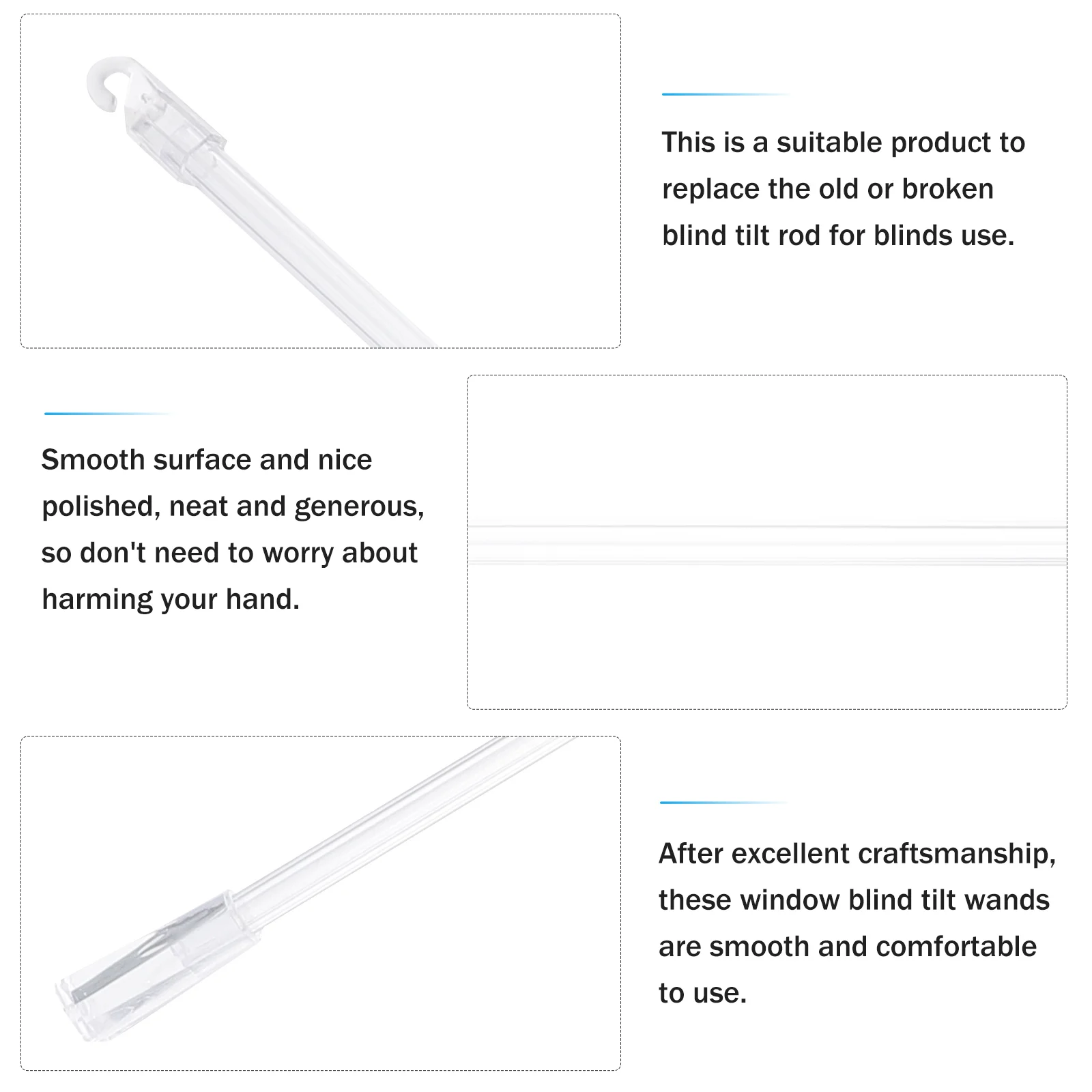 4 шт. венецианские жалюзи оконные шторы прозрачные палочки пластиковые крючки