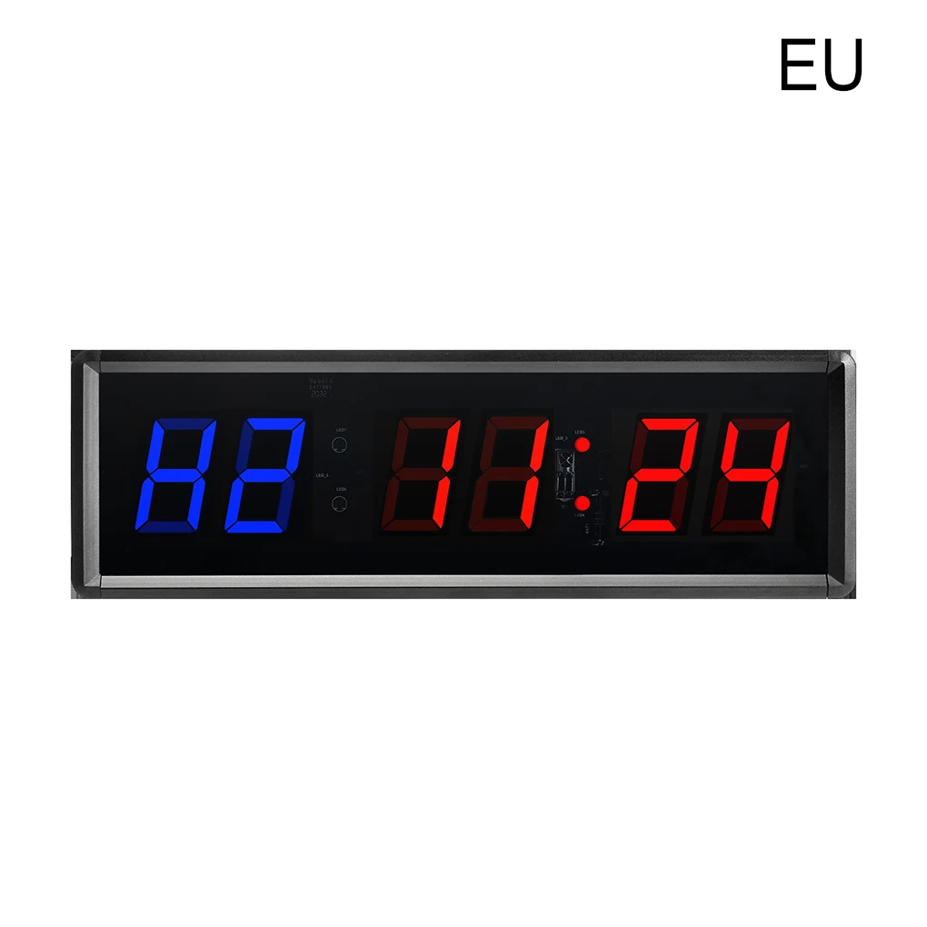 

EU Plug Fitness Interval Timer Remote Control Countdown Clock Stopwatch
