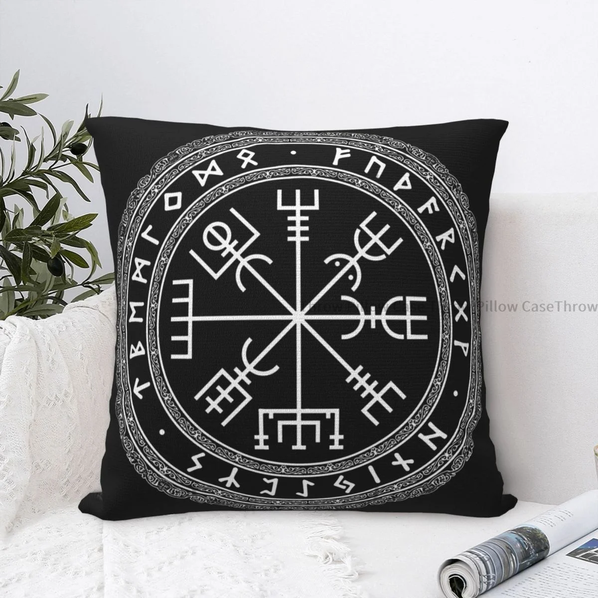 

Vegvisir Cojines Throw Pillow Case Viking Cushion Home Sofa Chair Print Decorative Coussin