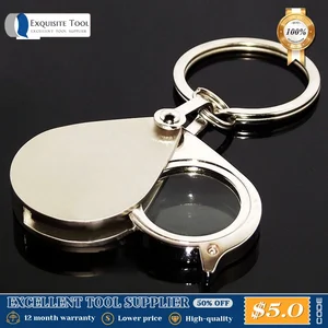 Миниатюрное портативное 10X складное кольцо для ключей, лупа с цепочкой для ключей на каждый день, стекло ручная Лупа es, стеклянный инструмент, лупа, подарок