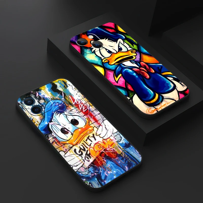 

Disney Graffiti Mickey Duck For Apple iPhone 13 12 11 Pro 12 13 Mini X XR XS Max 5 6 6S 7 8 Plus SE2020 Phone Case Carcasa