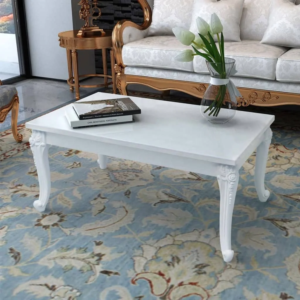 Coffee Table 100x60x42 cm lacquered white