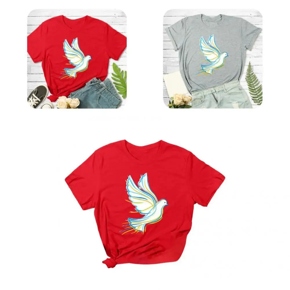 

Non-shrink Modern Soft Touching Couple Tops Polyester Pullover All-match for Hot Weather