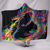 hooded blanket fantasy color dragon rainbow festival hippie psychedlic acid lsd cosmic trippy rave bright colorful colorf