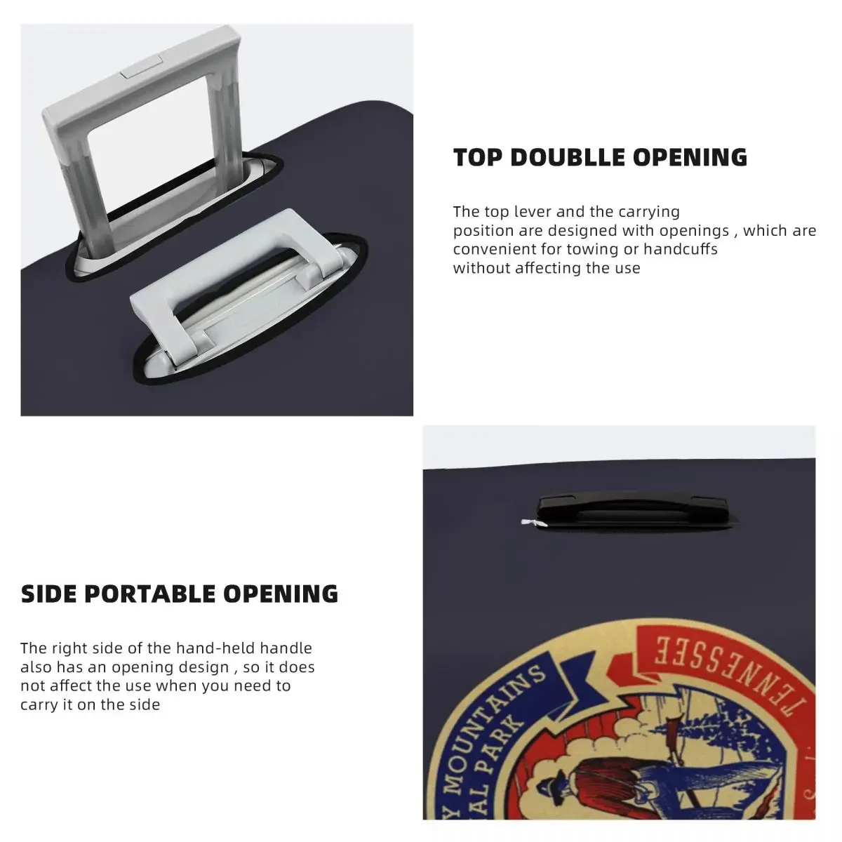 Эластичный чехол для чемодана Gatlinburgs винтажный Дорожный Чехол парка