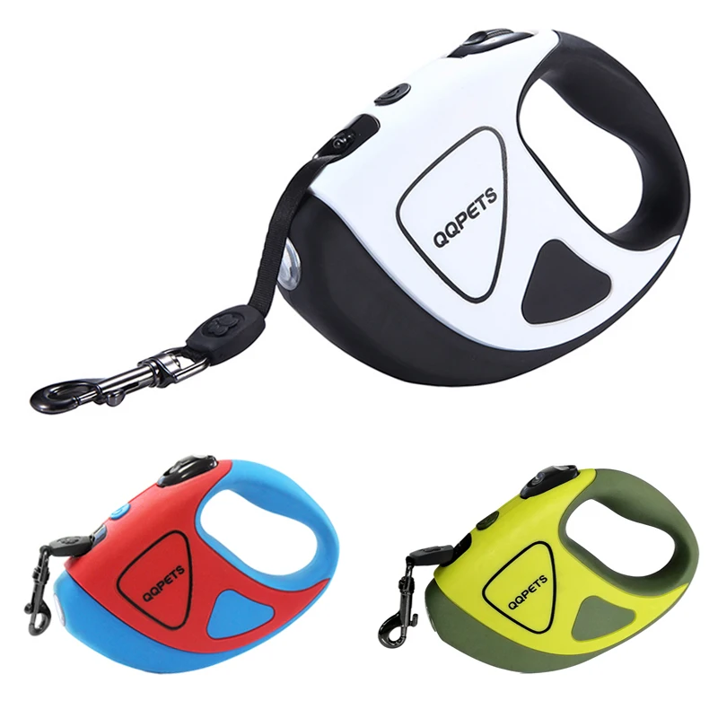 

Выдвижной Поводок для маленьких и больших собак, светодиодная автоматическая подсветка, без аккумулятора, для прогулок с щенками и большим...