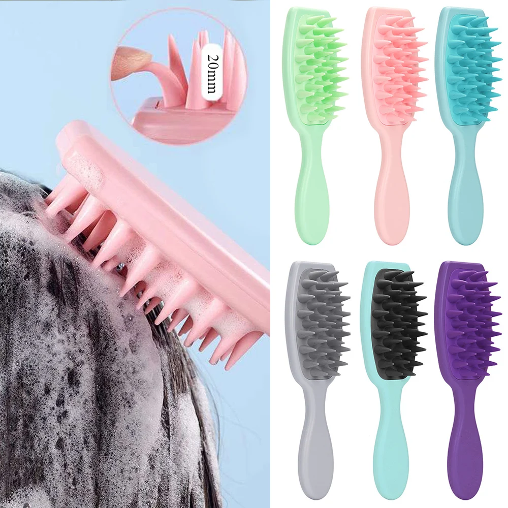 Multi-color Soft Spa Massage Brush Dual-use Shampoo Scalp Hair Massager Hair Comb Styling Tool Massage Comb Comfortable