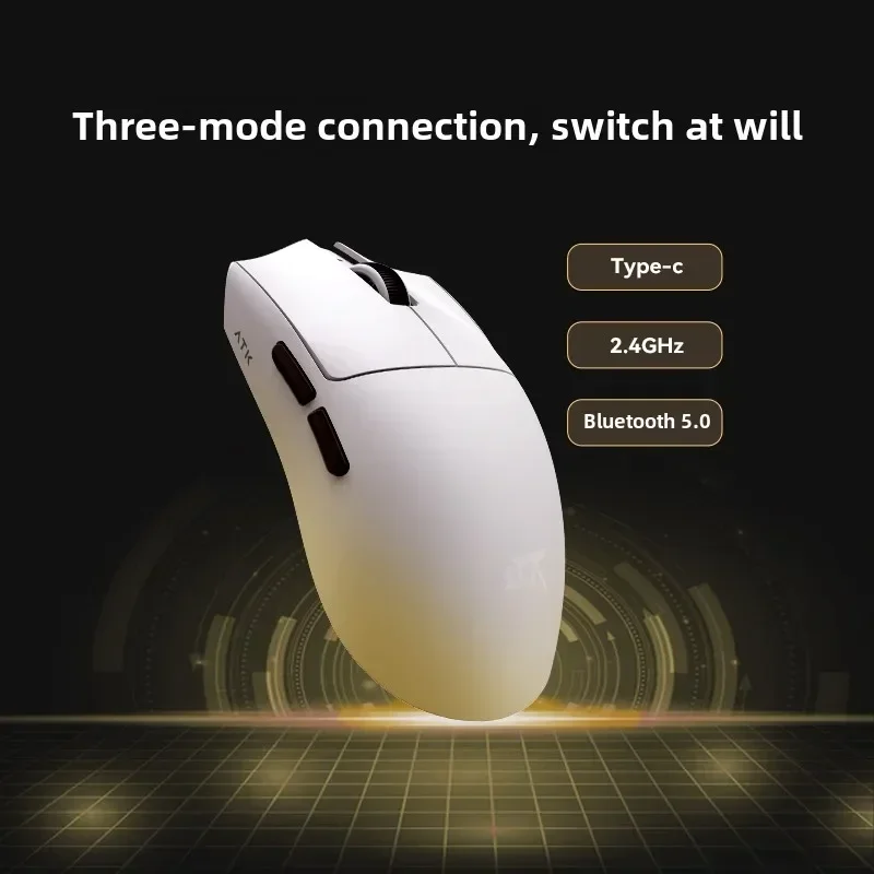 Фото Новая беспроводная легкая игровая мышь ATK X1 SE Starlight с сенсором PAW3395, 26K DPI, поддержкой Hub Page Driver, частотой 1000 Гц, аксессуары для ПК-геймеров №1