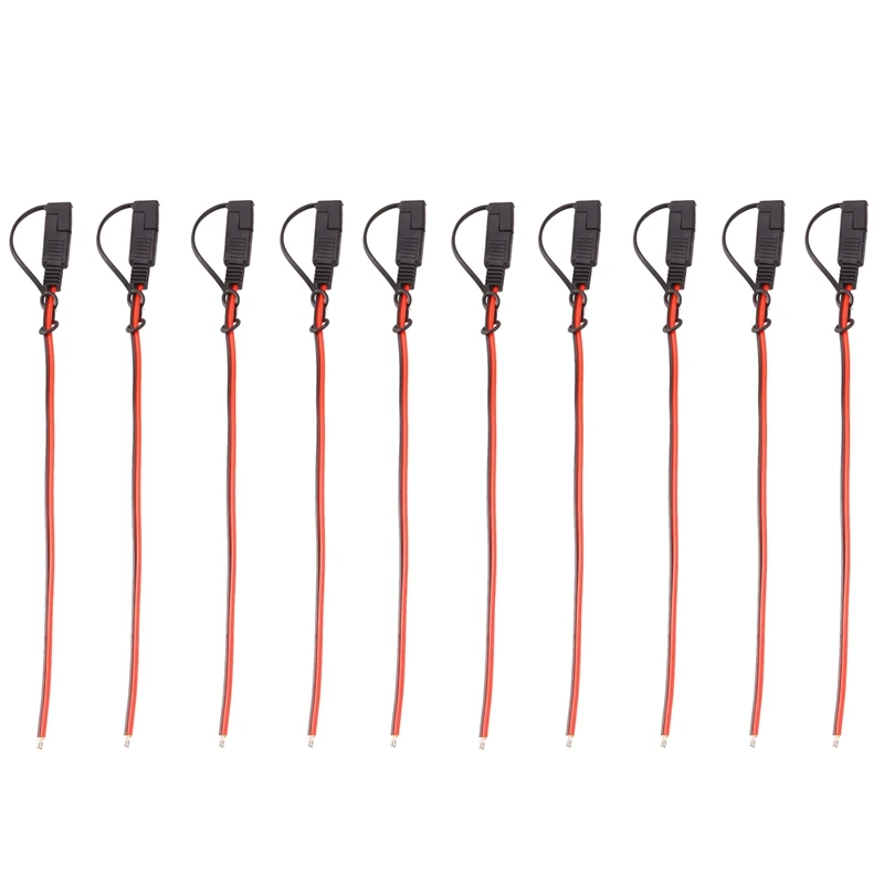 

10PCS Heavy Duty SAE Extension Cable With SAE Waterproof Cover Cap 18AWG 30CM