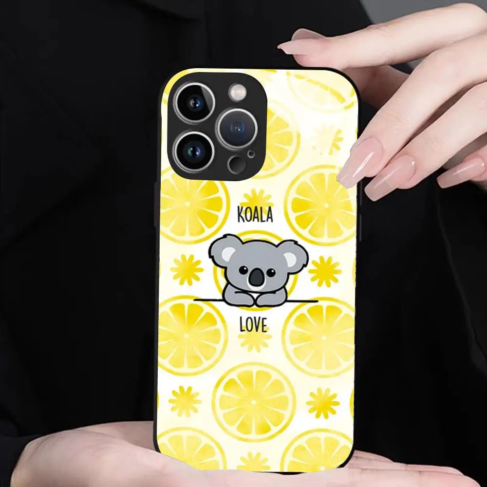 Фото Забавный мультяшный чехол K-коала для iPhone 17 16 15 14 13 12 Pro Max Xr Air Plus, черный/серебристый, жесткий корпус №4