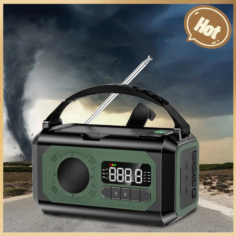 

Радиоприемник для экстренной погоды с 2 солнечными панелями, 12000 мАч