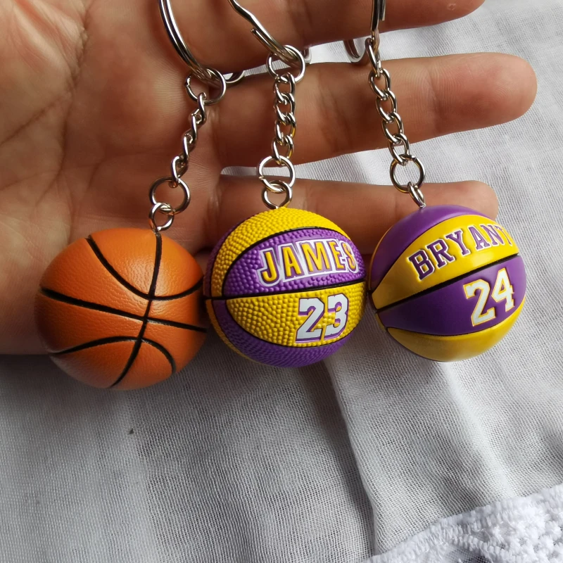Брелок для ключей с именем баскетбольной звезды сувенирный брелок мячом сумок