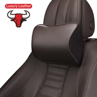 luxury leather car neck pillow for mercedes benz logo interior supplies waist pillows backrest headrest cushion auto accessories